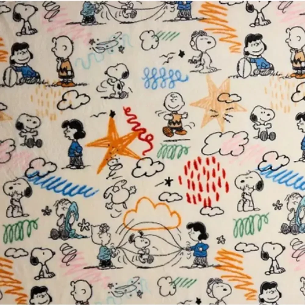 The Big One Peanuts Sketch Plush Throw Blanket